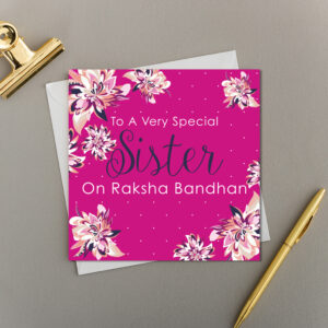 x6 special sister aksha bandhan  | pink floral