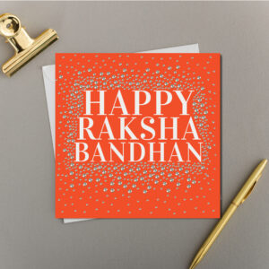 x6 raksha bandhan Card | Diamonte Print