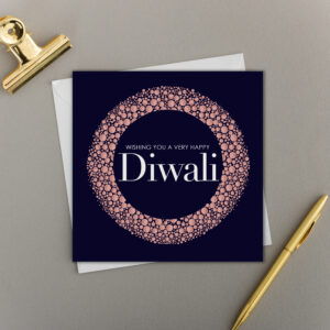 x6 Diwali Rose Gold Glitter Printed Wreath
