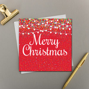 x6 Merry Christmas Bright Stars & Hanging Baubles