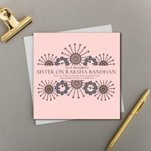x6 WONDERFUL SISTER RAKSHA BANDHAN PINK FIREWORKS