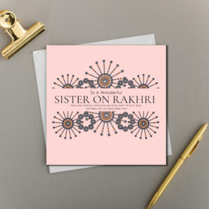 x6 WONDERFUL SISTER RAKHRI PINK FIREWORKS