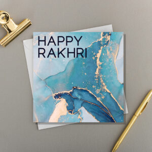 x6 Happy Rakhri - Blue Marble Effect